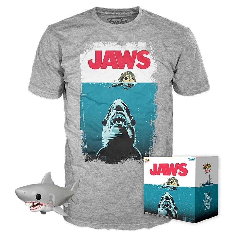Figūriņa un T-krekls Jaws POP! & Tee Box Night Swim Exclusive cena un informācija | Rotaļlietas zēniem | 220.lv