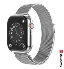 Металлический ремешок Swissten для Apple Watch 1/2/3/4/5/6 / SE / 38 мм / 40 мм / серебряный цена и информация | Аксессуары для смарт-часов и браслетов | 220.lv