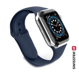 Cиликоновый ремешок Swissten для Apple Watch 1/2/3/4/5/6 / SE / 38 мм / 40 мм / синий цена и информация | Аксессуары для смарт-часов и браслетов | 220.lv