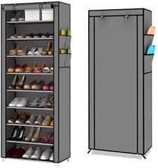 Тумба для обуви из ткани, серая цена и информация | Шкафы | 220.lv