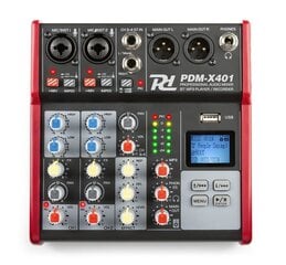 Канальный студийный музыкальный микшер Power Dynamics PDM-X401 цена и информация | Power Dynamics Музыкальные инструменты и принадлежности | 220.lv