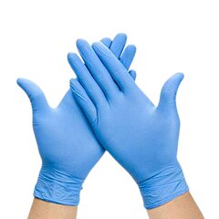 Нитриловые перчатки синие, размер S, 100 шт. Mumu Plus + цена и информация | Первая помощь | 220.lv