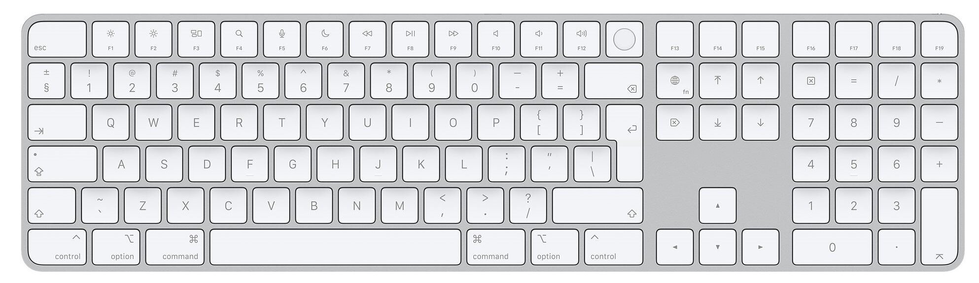 Magic Keyboard with Touch ID and Numeric Keypad for Mac computers with Apple silicon - International English - MK2C3Z/A цена и информация | Klaviatūras | 220.lv