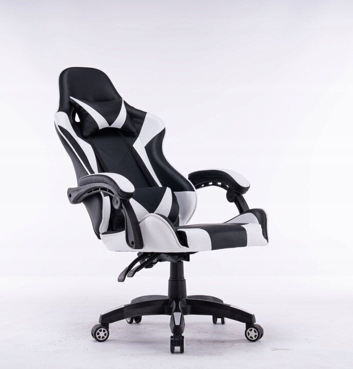 Spēļu krēsls NORE Remus, melns/balts cena un informācija | Biroja krēsli | 220.lv