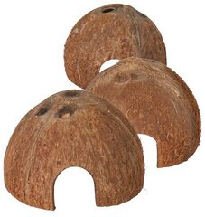 Trixie kokosriekstu čaumalu namiņi terārijiem, 3 gab. cena un informācija | Eksotiskajiem dzīvniekiem | 220.lv