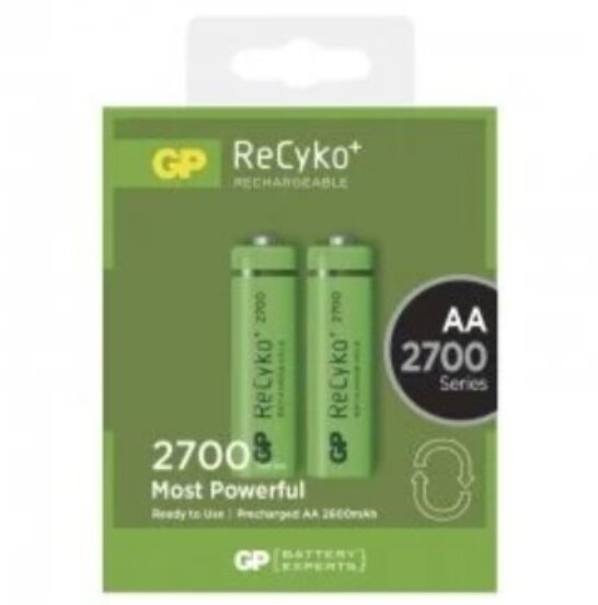 Uzlādējamas baterijas GP ReCyko NiMH AA 2600mAh EB2 cena un informācija | Baterijas | 220.lv