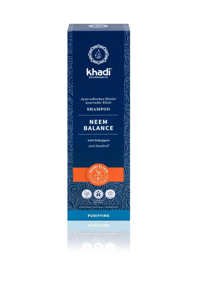 Ājurvēdas pretblaugznu šampūns Khadi Neem Balance 200 ml cena un informācija | Šampūni | 220.lv