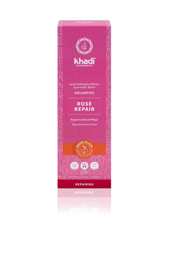 Ājurvēdas atjaunojošs šampūns Rose Repair Elixir Khadi 200 ml цена и информация | Šampūni | 220.lv