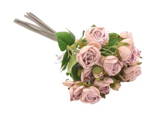Pušķis no 7 rozēm - pelnu violets cena un informācija | Mākslīgie ziedi | 220.lv