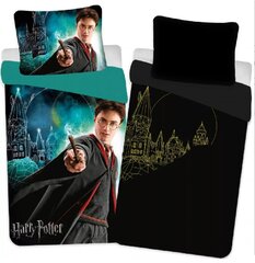 Bērnu spīdošs tumsā gultas veļas komplekts Harry Potter 140x200 cm, 2 daļas цена и информация | Детское постельное бельё | 220.lv