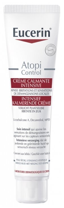 Nomierinošs ķermeņa krēms Eucerin AtopiControl Calming Intensive Cream, 40 ml цена и информация | Bērnu kosmētika, līdzekļi jaunajām māmiņām | 220.lv