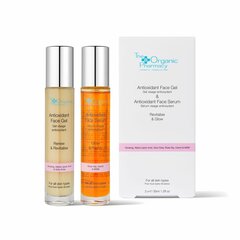 Sejas ādas kopšanas komplekts The Organic Pharmacy Antioxidant: sejas gels, 35 ml + sejas serums, 35 ml cena un informācija | Serumi sejai, eļļas | 220.lv