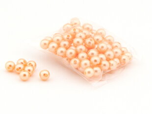 Pērles, oranžas, 50 g, 10 mm cena un informācija | Materiāli floristikai | 220.lv