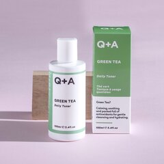 Тоник для лица Q+A Green Tea, 100 мл цена и информация | Средства для очищения лица | 220.lv