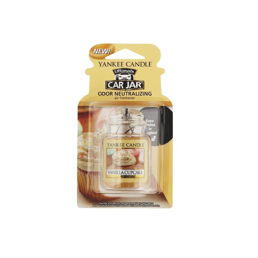 Automašīnas smaržas Yankee Candle Car Jar Ultimate Vanilla Cupcake cena un informācija | Auto gaisa atsvaidzinātāji | 220.lv