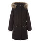 Huppa ziemas jaka meitenēm Mona 2, 300 g, melna cena un informācija | Ziemas apģērbs bērniem | 220.lv