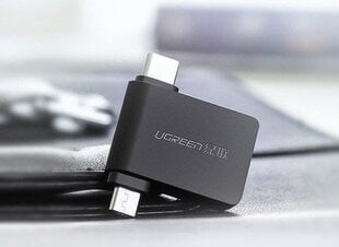 Ugreen OTG USB-A 3.0 uz USB-C līdz mikro-USB adapteris, melns цена и информация | Адаптеры и USB разветвители | 220.lv