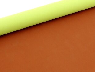 Divkrāsains papīrs, 1x0,7 m, brūnā un laima krāsā cena un informācija | Dāvanu saiņošanas materiāli | 220.lv
