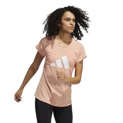 Женская футболка Adidas 3BAR GR82634065419754155, розовая цена и информация | Спортивная одежда для женщин | 220.lv