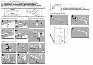 Пластиковая скользящая петля с одинарным крючком для алюминиевого профиля DS-PROFILIS белая 30 шт. цена и информация | Карнизы | 220.lv