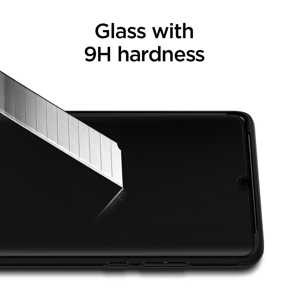 Spigen telefona stikliņš, piemērots Huawei P30 Pro, melns cena un informācija | Ekrāna aizsargstikli | 220.lv