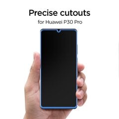 Spigen telefona stikliņš, piemērots Huawei P30 Pro, melns cena un informācija | Ekrāna aizsargstikli | 220.lv