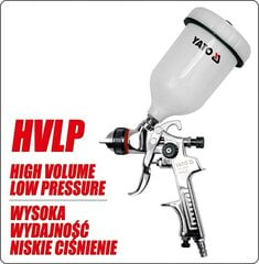 Pulverizators HVLP 0.6L, d-1.5 mm Yato (YT-2341) cena un informācija | Krāsu pulverizatori | 220.lv