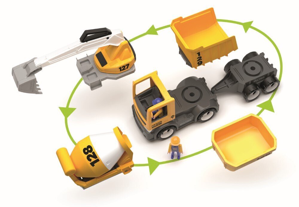 MultiGo Build Set - celtniecības mašīnu komplekts - 5 in 1 sērija cena un informācija | Rotaļlietas zēniem | 220.lv