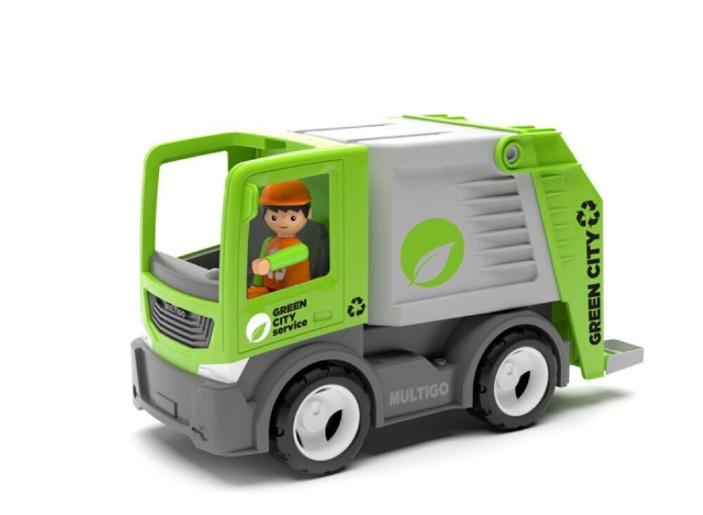 MultiGo City Waste Collector SET 1+2 - atkritumu izvešanas automašīna - pilsētas sērija cena un informācija | Rotaļlietas zēniem | 220.lv