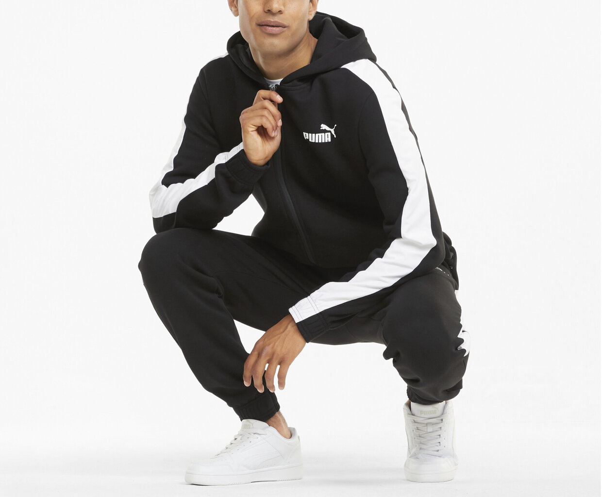 Puma Sporta Tērpi Hooded Sweat Suit Black cena un informācija | Sporta apģērbs vīriešiem | 220.lv