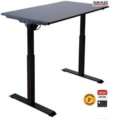 Augstumā regulējams galds SUN-FLEX® EASYDESK ELITE, melns цена и информация | Компьютерные, письменные столы | 220.lv