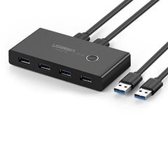 Коммутационный адаптер Ugreen US216 USB 2.0, черный цена и информация | Адаптеры и USB разветвители | 220.lv
