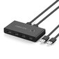 Ugreen US216 USB 2.0 komutācijas adapteris, melns цена и информация | Adapteri un USB centrmezgli | 220.lv