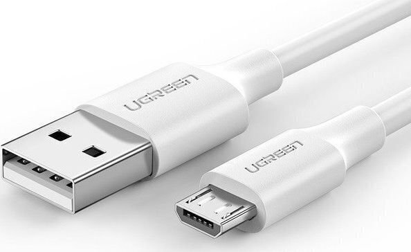 Ugreen US289 mikro USB kabelis, QC 3.0, 2.4A. 0,25 m, balts cena un informācija | Savienotājkabeļi | 220.lv