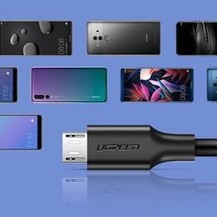 Кабель Ugreen US289 micro USB, QC 3.0, 2.4A. 0.25 м, белый цена и информация | Кабели для телефонов | 220.lv