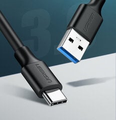 Ugreen US184 USB uz USB-C 3.0 kabelis, 0,5 m, melns cena un informācija | Savienotājkabeļi | 220.lv