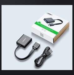 Ugreen HDMI - VGA micro USB adapteris цена и информация | Адаптеры и USB разветвители | 220.lv