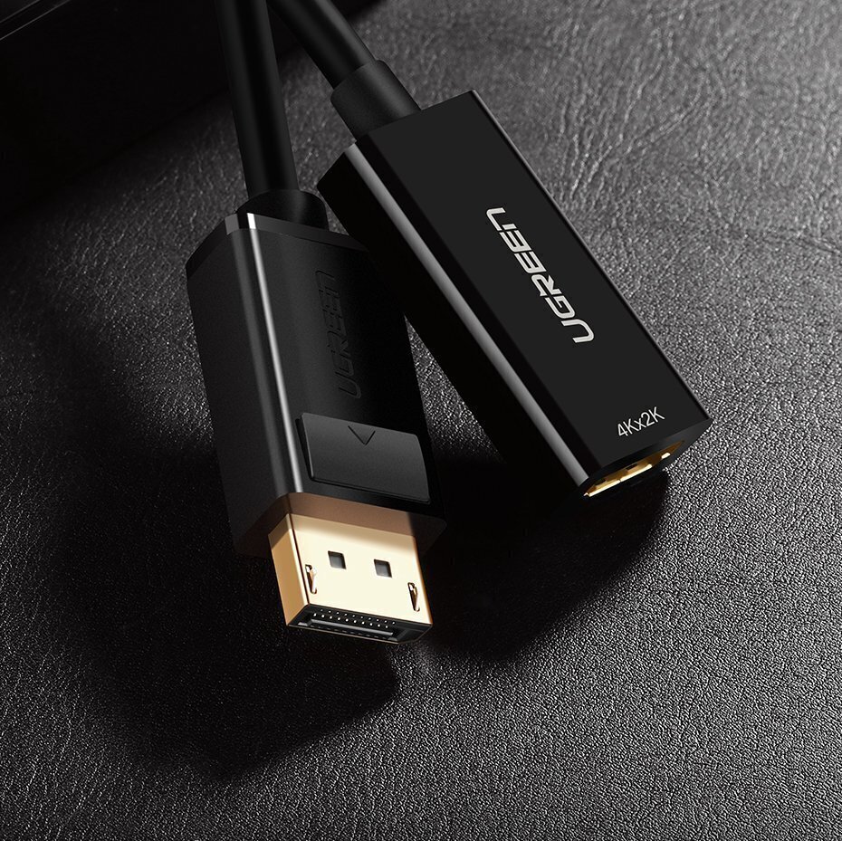 Video adapteris Ugreen MM137 DisplayPort uz HDMI, 4K, melns cena un informācija | Adapteri un USB centrmezgli | 220.lv