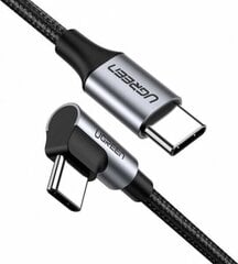 Ugreen US255 USB-C uz USB-C kabelis, QC 3.0 PD 3A 60W, 1m, melns cena un informācija | Savienotājkabeļi | 220.lv