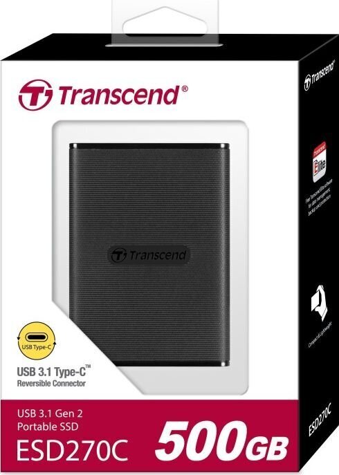 Transcend TS500GESD270C цена и информация | Ārējie cietie diski | 220.lv