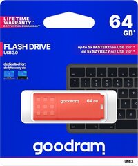 GoodRam pPndrive UME3 USB 3.0 64GB цена и информация | USB накопители | 220.lv