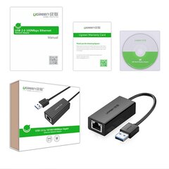 UGREEN Сетевой адаптер USB 3.0, RJ45, белый цена и информация | Кабели для телефонов | 220.lv