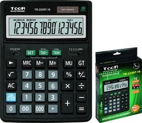 Kalkulators TOOR 2239T, 16 cipari цена и информация | Канцелярия | 220.lv