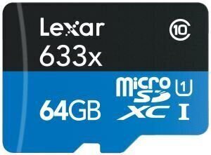 Lexar LSDMI64GBBEU633A 64GB cena un informācija | Atmiņas kartes mobilajiem telefoniem | 220.lv