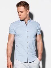 Vīriešu krekls ar īsām piedurknēm Ombre K543, zils цена и информация | Мужские рубашки | 220.lv