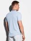 Vīriešu krekls ar īsām piedurknēm Ombre K543, zils cena un informācija | Vīriešu krekli | 220.lv