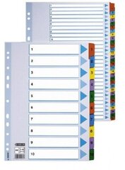 Разделительные листы Esselte, 1-20, цветные, A4 цена и информация | Тетради и бумажные товары | 220.lv