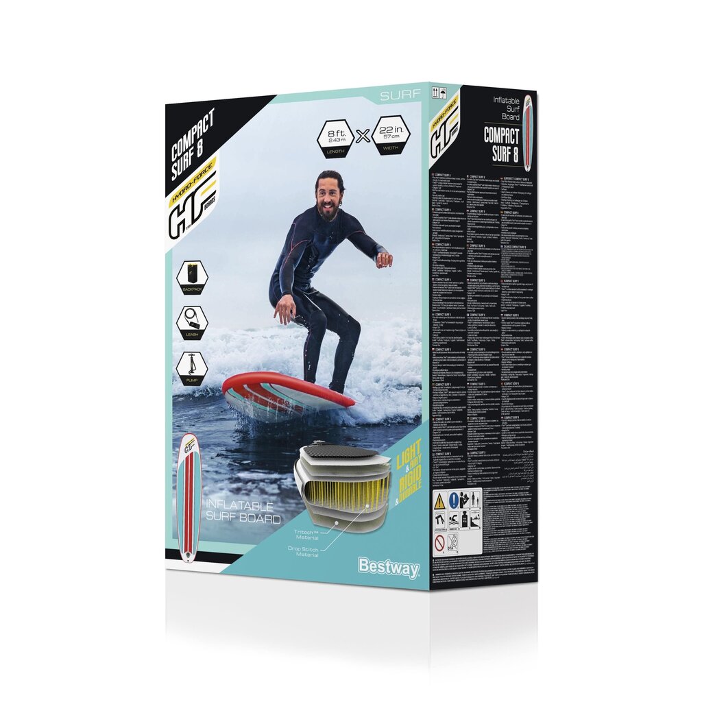 SUP dēlis Bestway Hydro-Force, 2,43 m x 57 cm x 7 cm cena un informācija | SUP dēļi, sērfa dēļi un piederumi | 220.lv