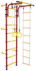 Спорткомплекс, стенка гимнастическая Junior Atlet, желто-красная, 220x60 см цена и информация | Шведские стенки | 220.lv