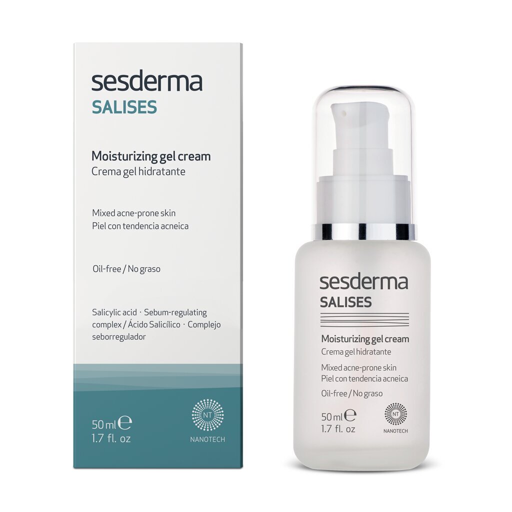 Mitrinošs gela krēms Sesderma Salises, 50 ml цена и информация | Sejas krēmi | 220.lv